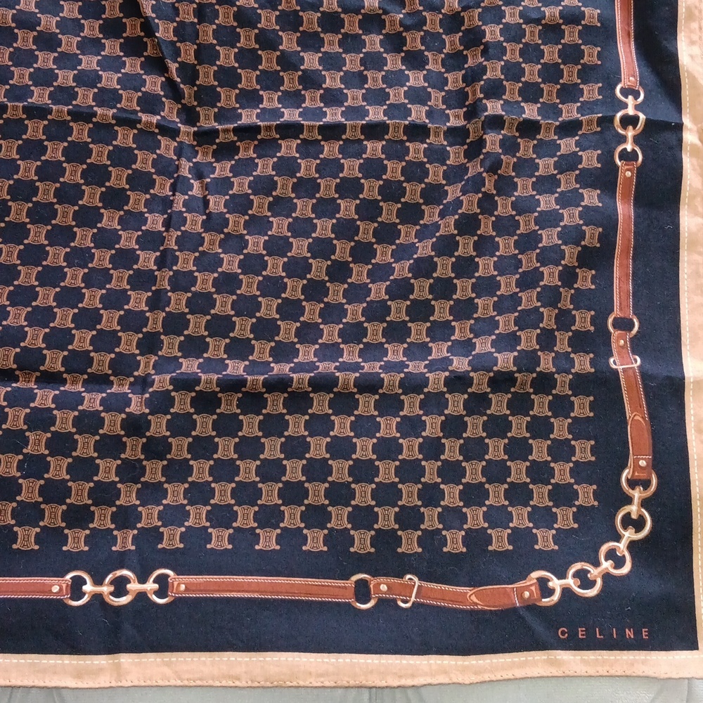 Celine monogram scarf 19" GUC 😍